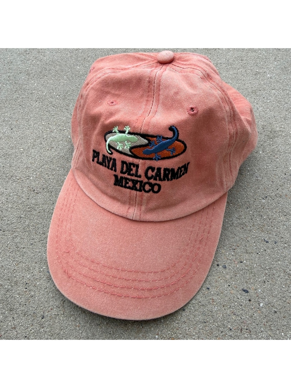 dkps Playa Del Carmen Mexico Embroidered Coral Baseball Cap